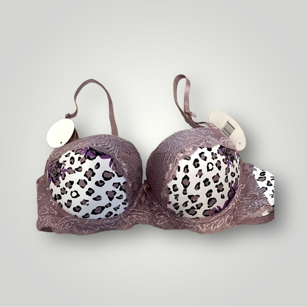 Purple leopard Bra